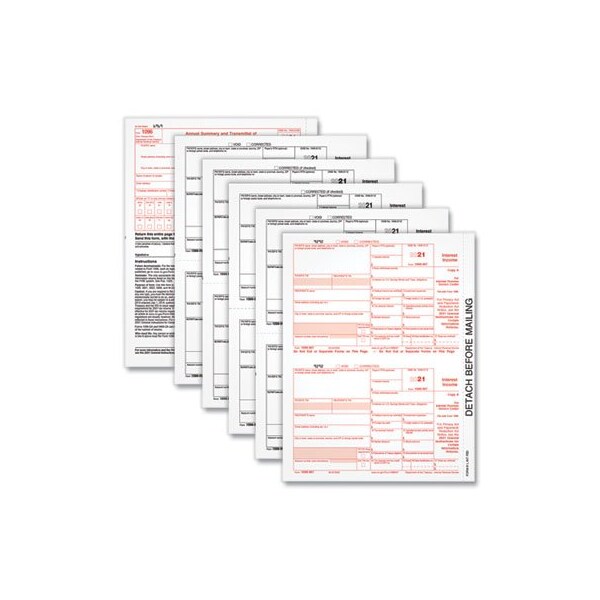 Tops Products TOPS, 1099-Int Tax Forms, 5-Part, 5 1/2 X 8, Inkjet/laser, 24PK 22983 - main